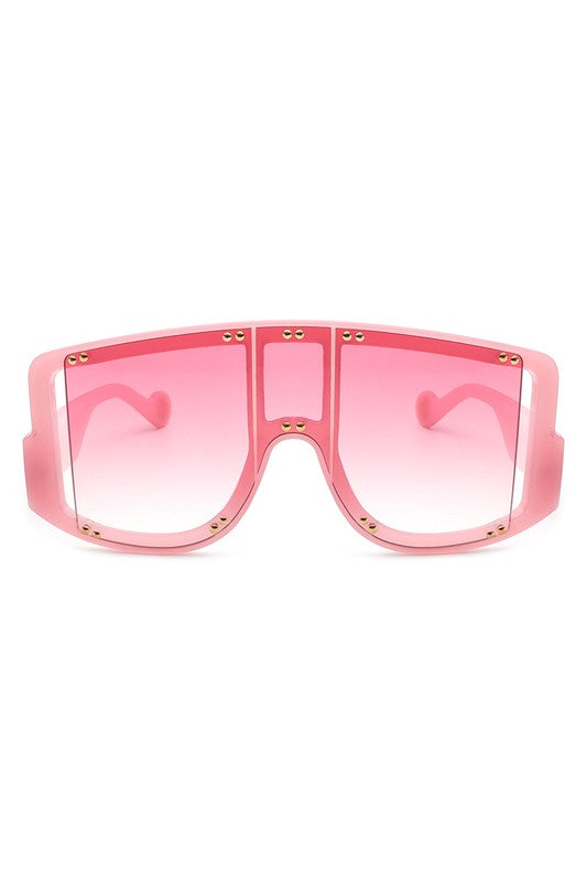 Oversize Square Fashion Shield Visor Sunglasses