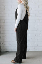 Square Neck Wide Strap Overalls