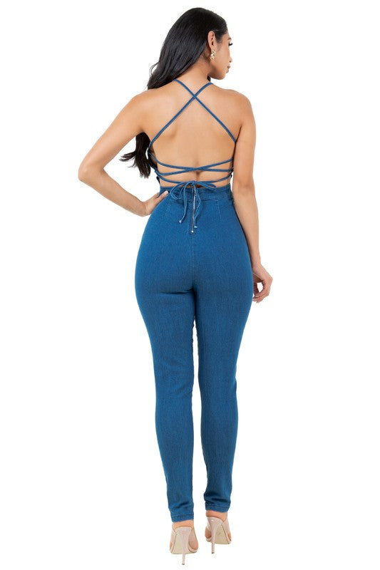 WOMEN FASHION DENIM JUMPSUIT