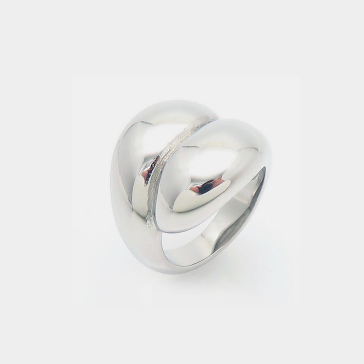 Titanium Steel Geometric Shape Ring