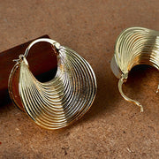 18K Gold-Plated Spiral Earrings