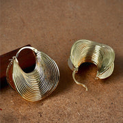 18K Gold-Plated Spiral Earrings